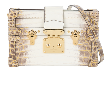 Petite Malle, £9,500, Handbags, Grey/White, Alligator, Front view